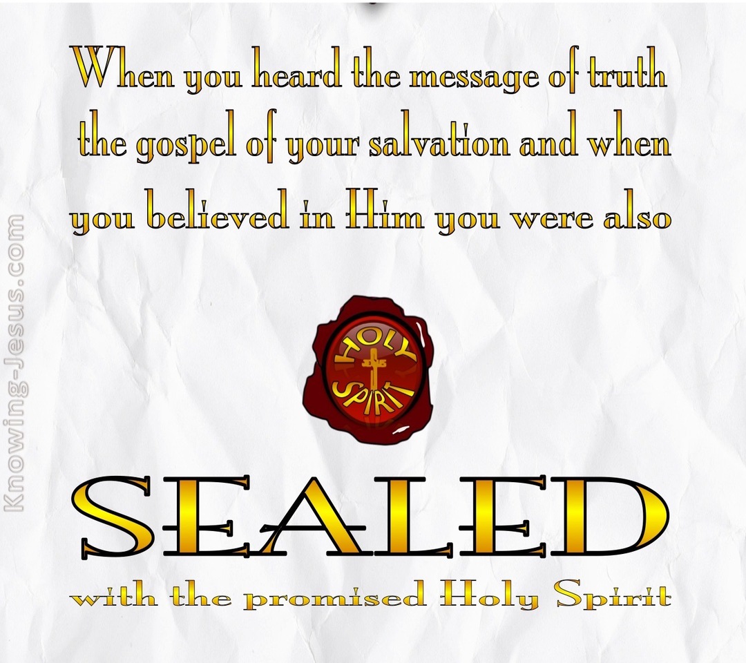 Ephesians 1:13 Sealed With The Holy Spirit (gray)